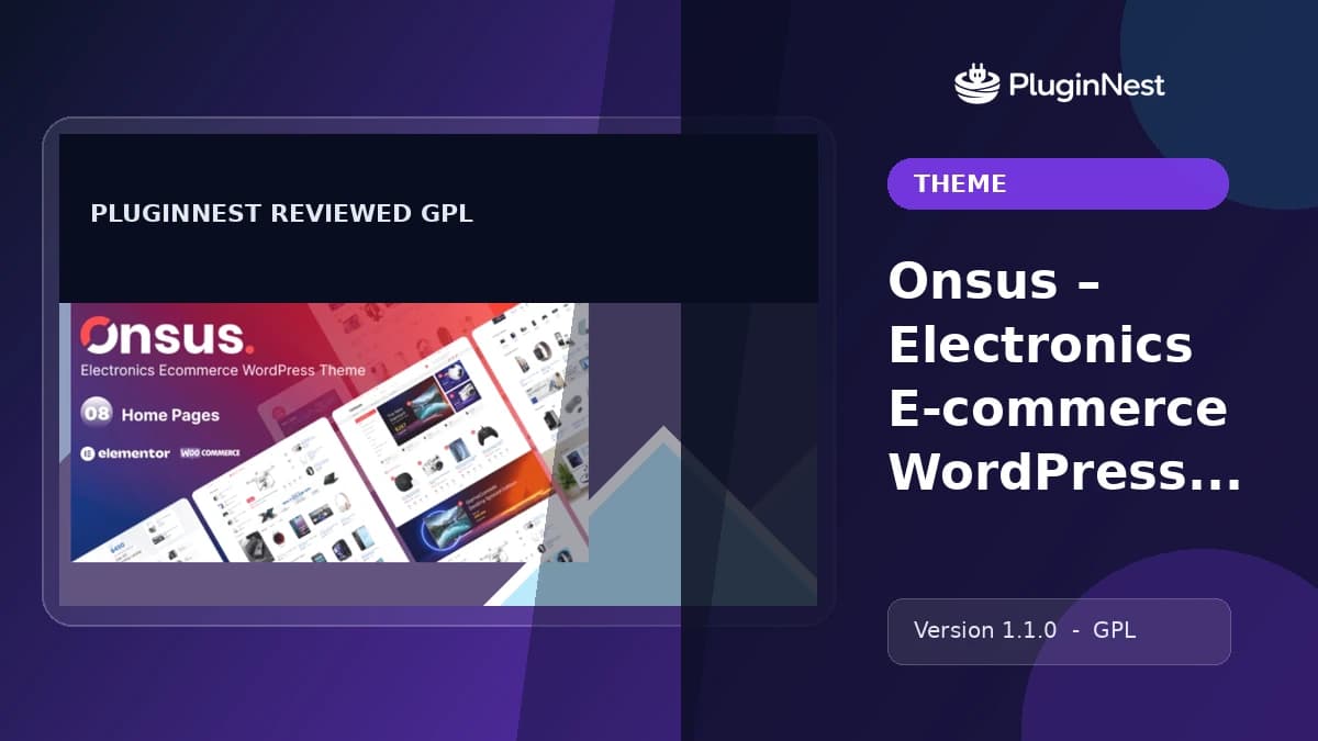 Onsus – Electronics E-commerce WordPress Theme product cover