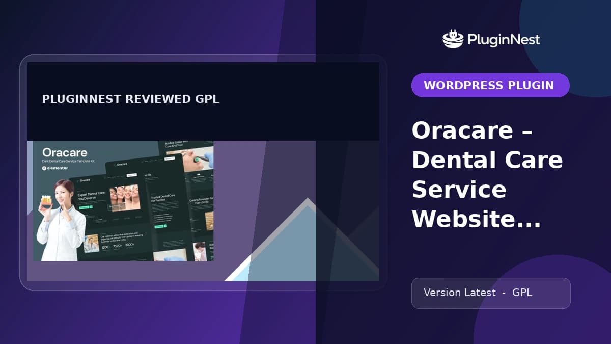Oracare – Dental Care Service Website Elementor Template Kits product cover