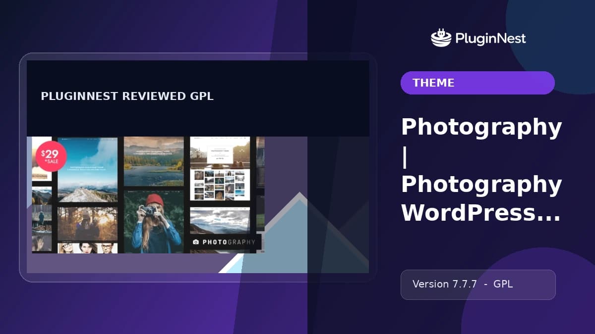 Photography | Photography WordPress for Photography product cover