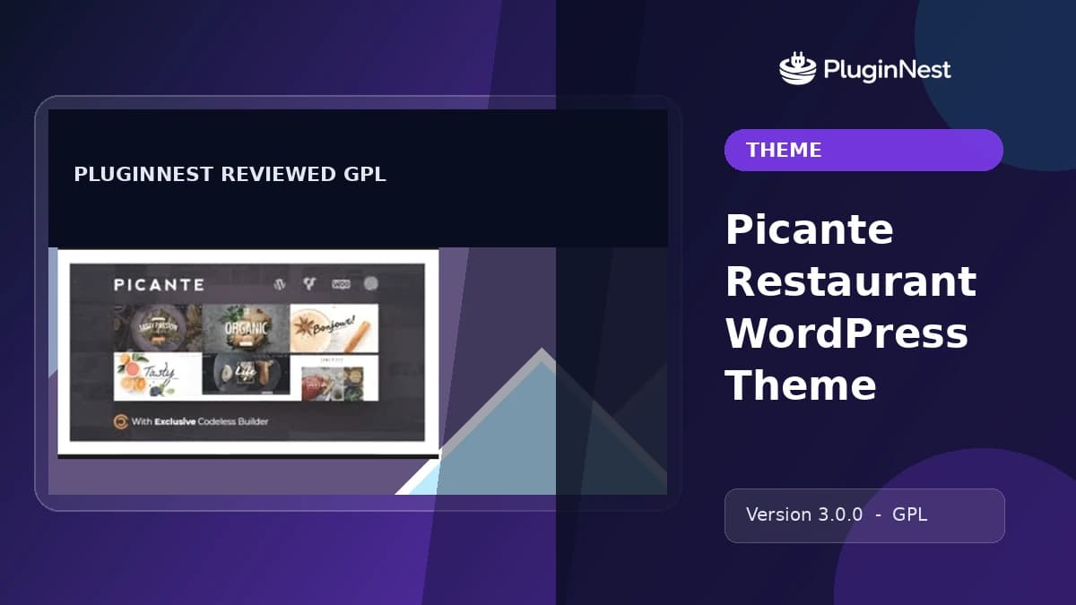 Picante Restaurant WordPress Theme product cover