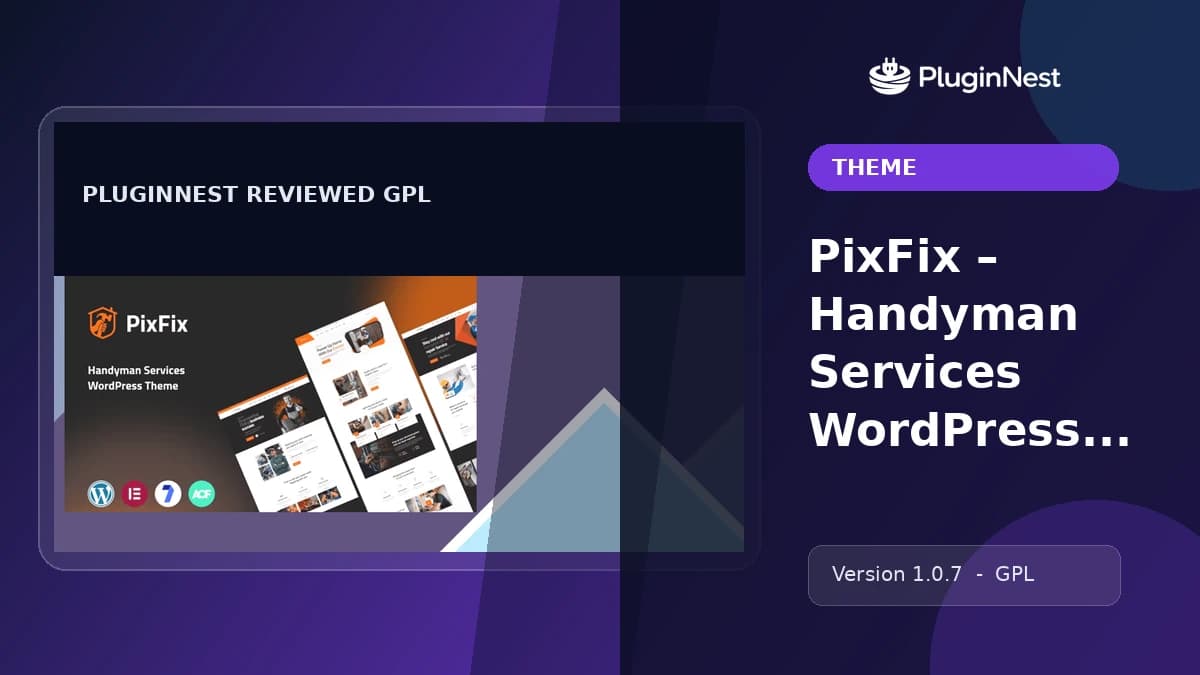 PixFix – Handyman Services WordPress Theme product cover