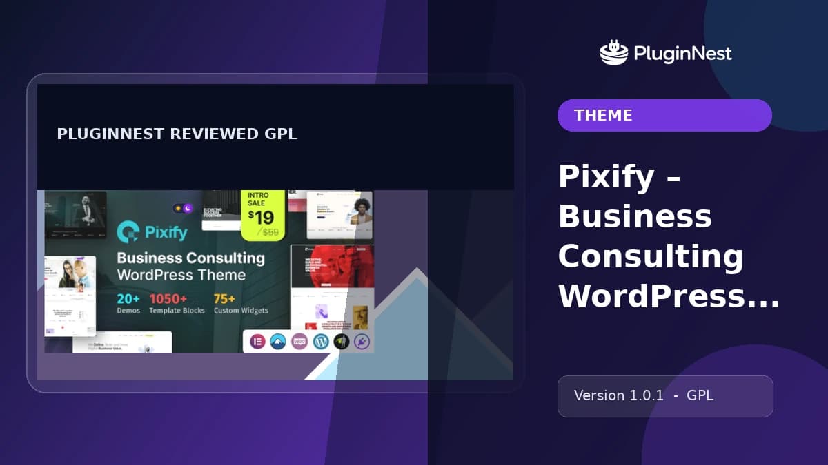 Pixify – Business Consulting WordPress Theme product cover
