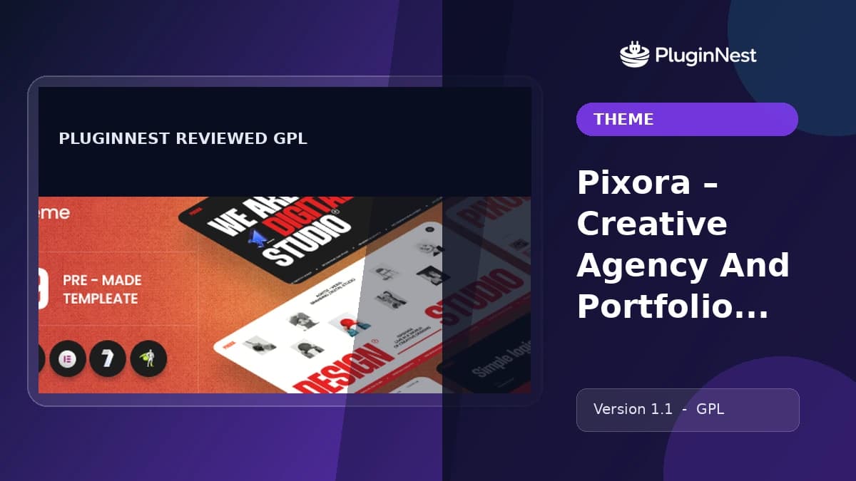 Pixora – Creative Agency And Portfolio WordPress Theme product cover