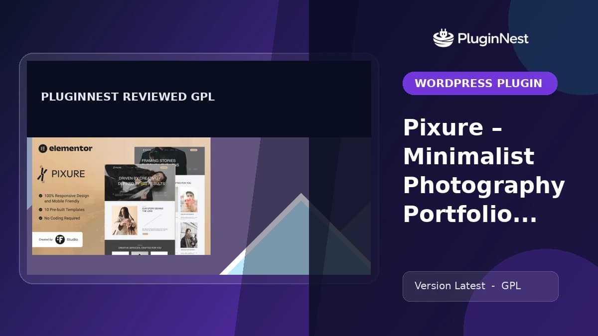 Pixure – Minimalist Photography Portfolio Kit product cover