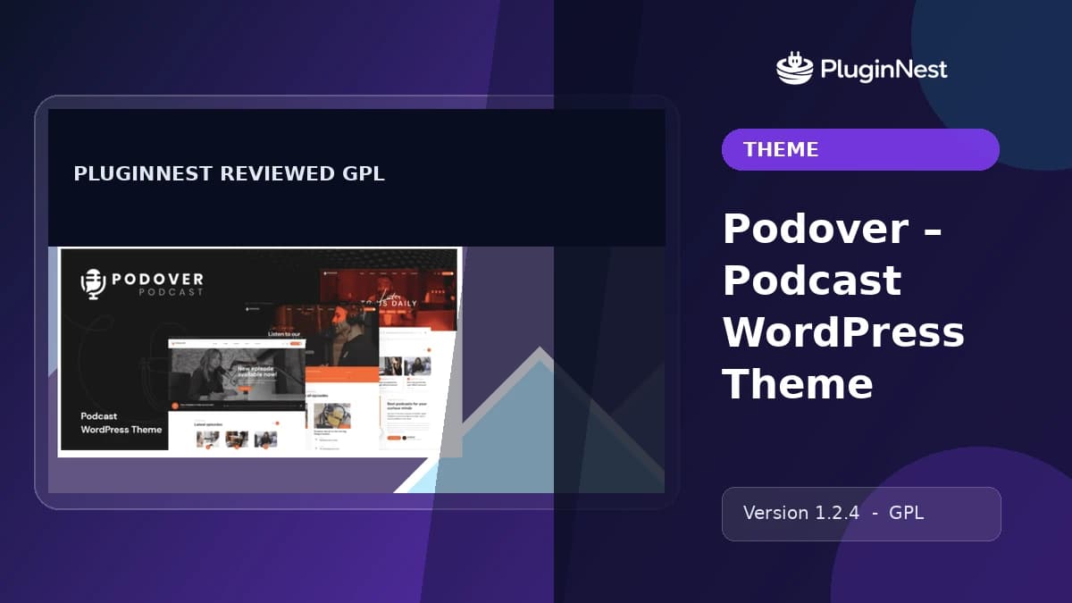 Podover – Podcast WordPress Theme product cover