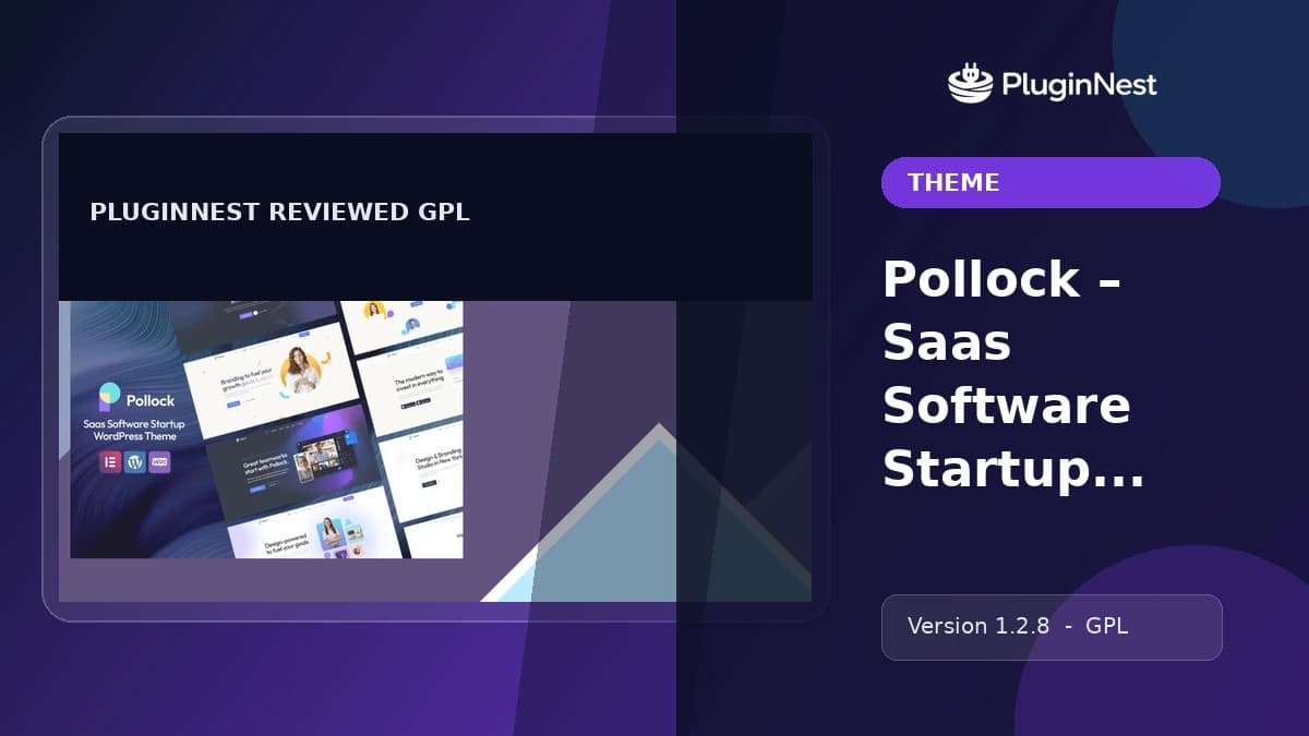 Pollock – Saas Software Startup WordPress Theme product cover