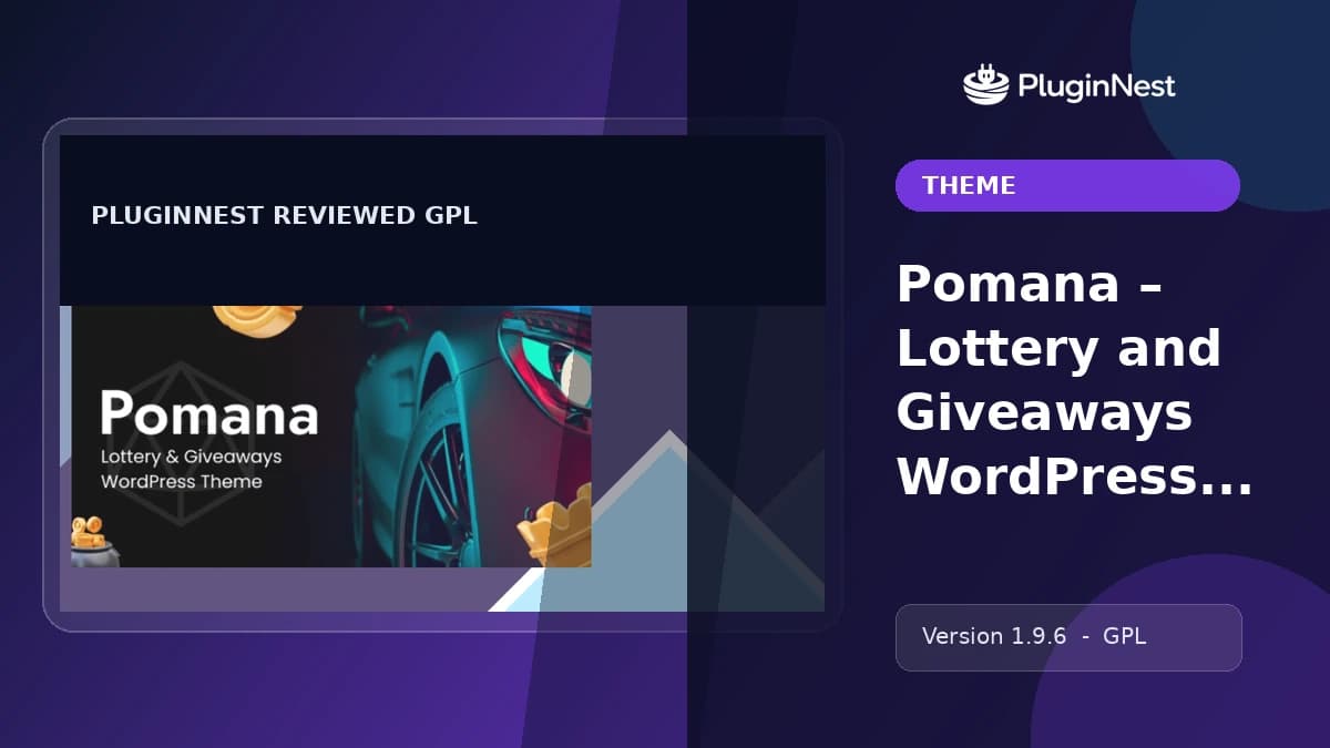 Pomana – Lottery and Giveaways WordPress Theme product cover
