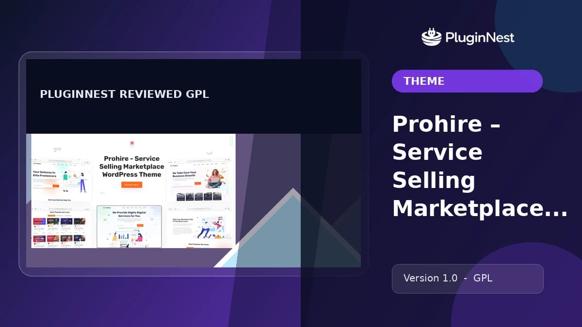 Prohire – Service Selling Marketplace WordPress product cover