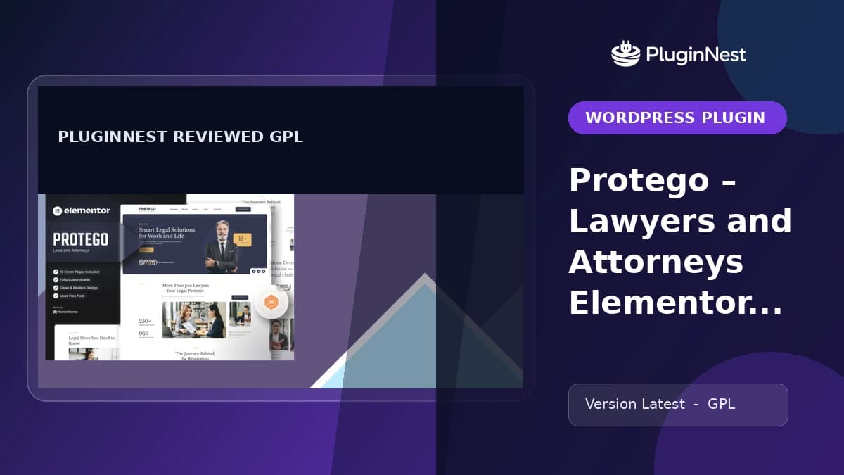 Protego – Lawyers and Attorneys Elementor Template Kits product cover