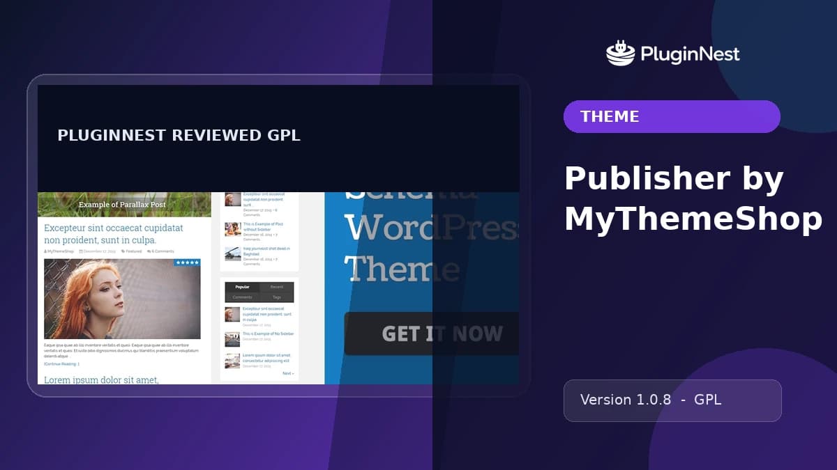Publisher by MyThemeShop product cover