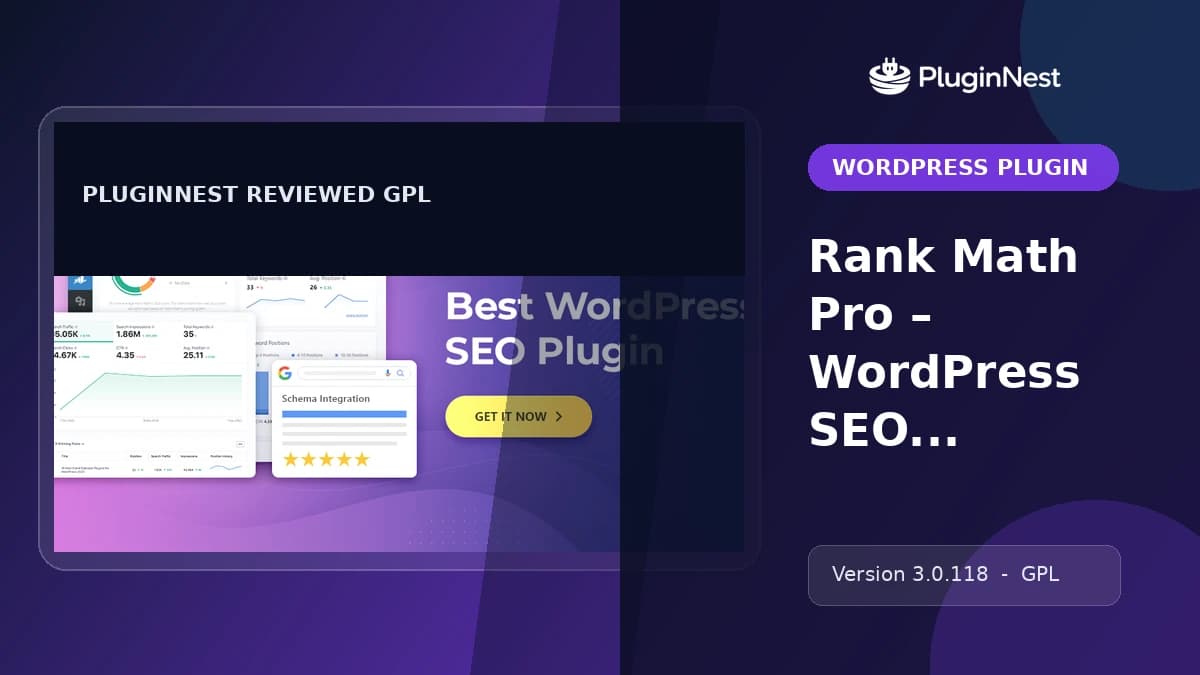 Rank Math Pro – WordPress SEO Made Easy product cover