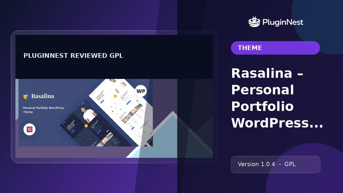 Rasalina – Personal Portfolio WordPress Theme product cover