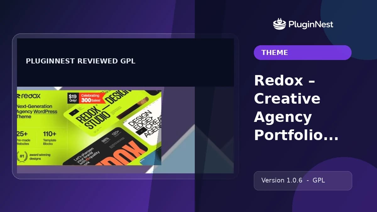 Redox – Creative Agency Portfolio WordPress Theme product cover