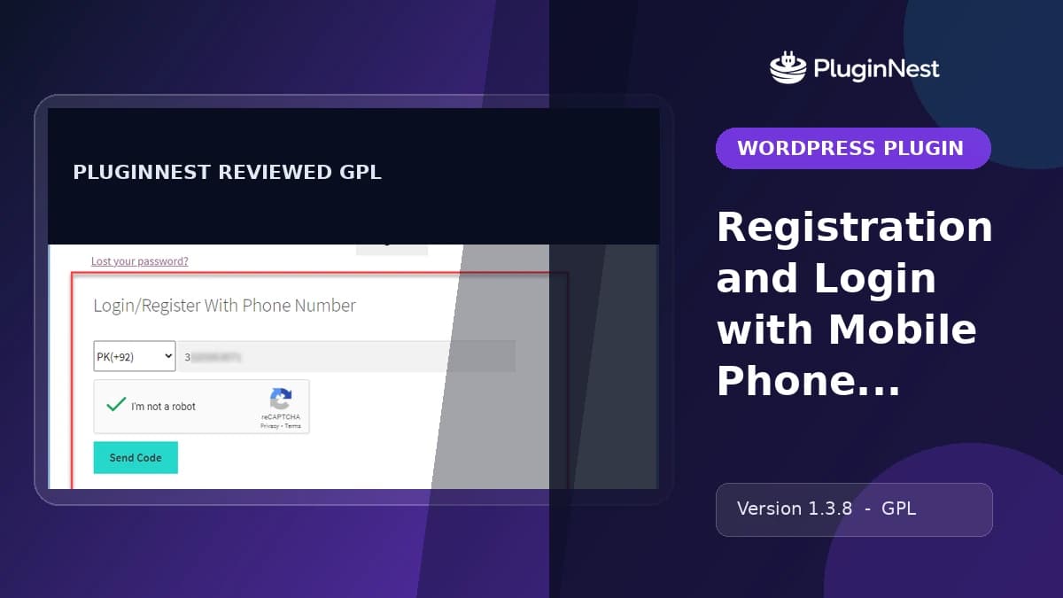 Registration and Login with Mobile Phone Number product cover