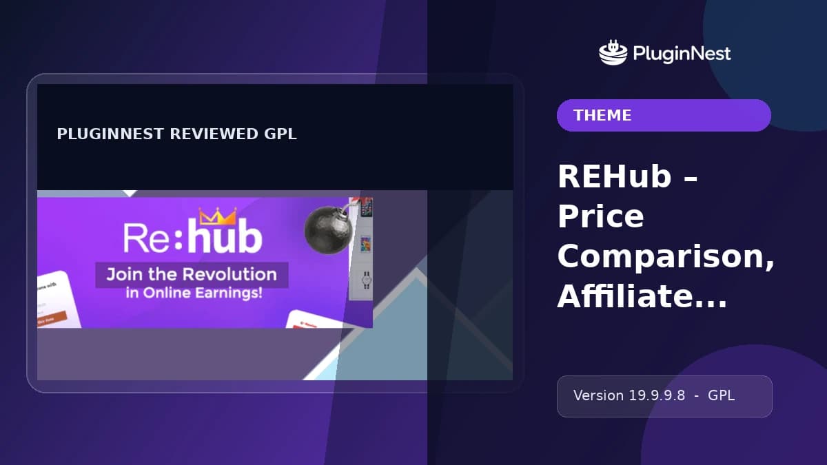 REHub – Price Comparison, Affiliate Marketing, Multi Vendor Store product cover