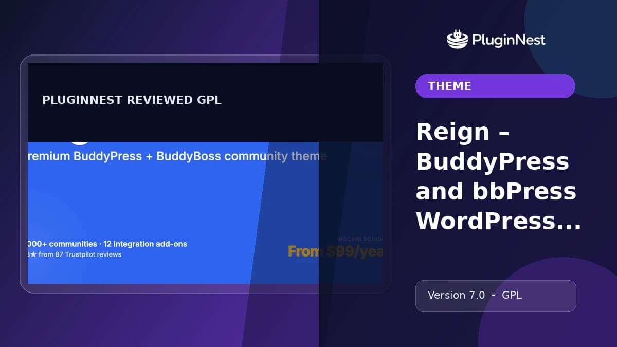 Reign – BuddyPress and bbPress WordPress Theme product cover