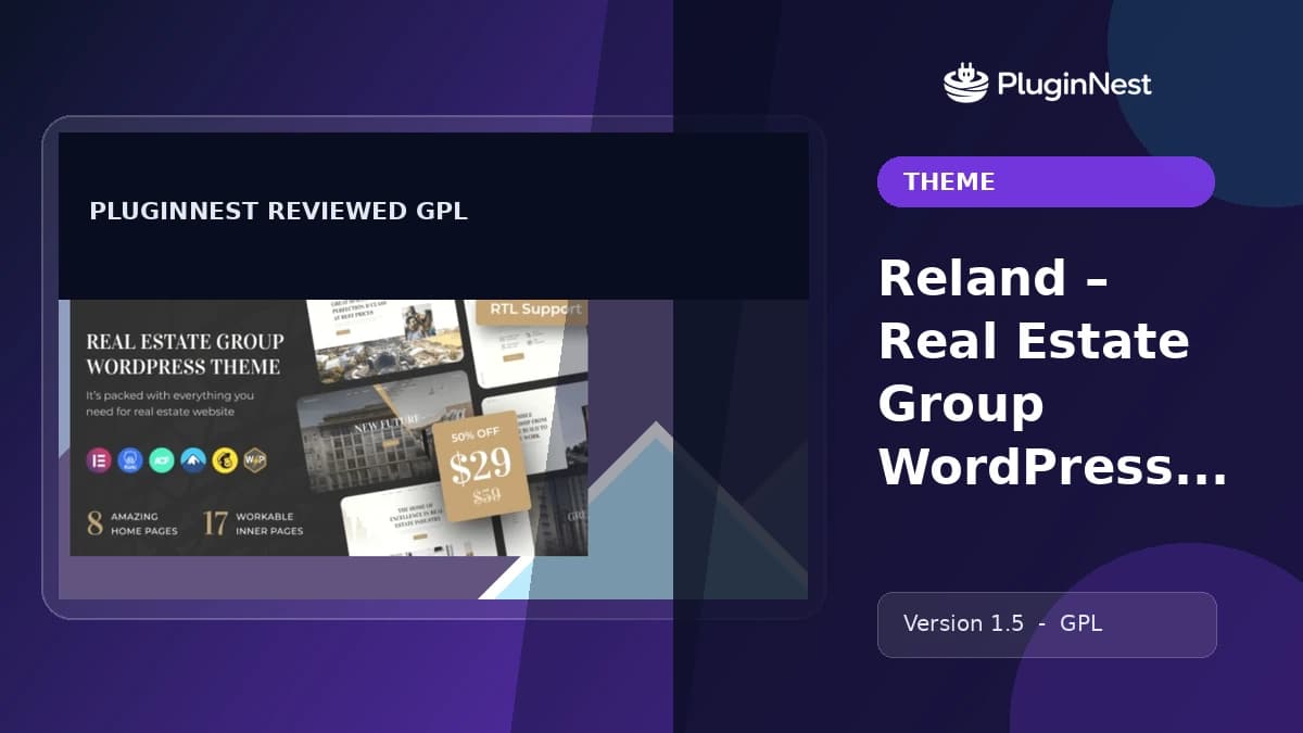 Reland – Real Estate Group WordPress Theme product cover