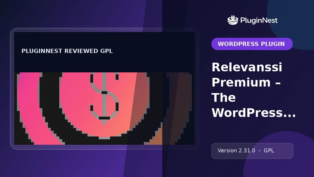 Relevanssi Premium – The WordPress Search Plugin You Need product cover