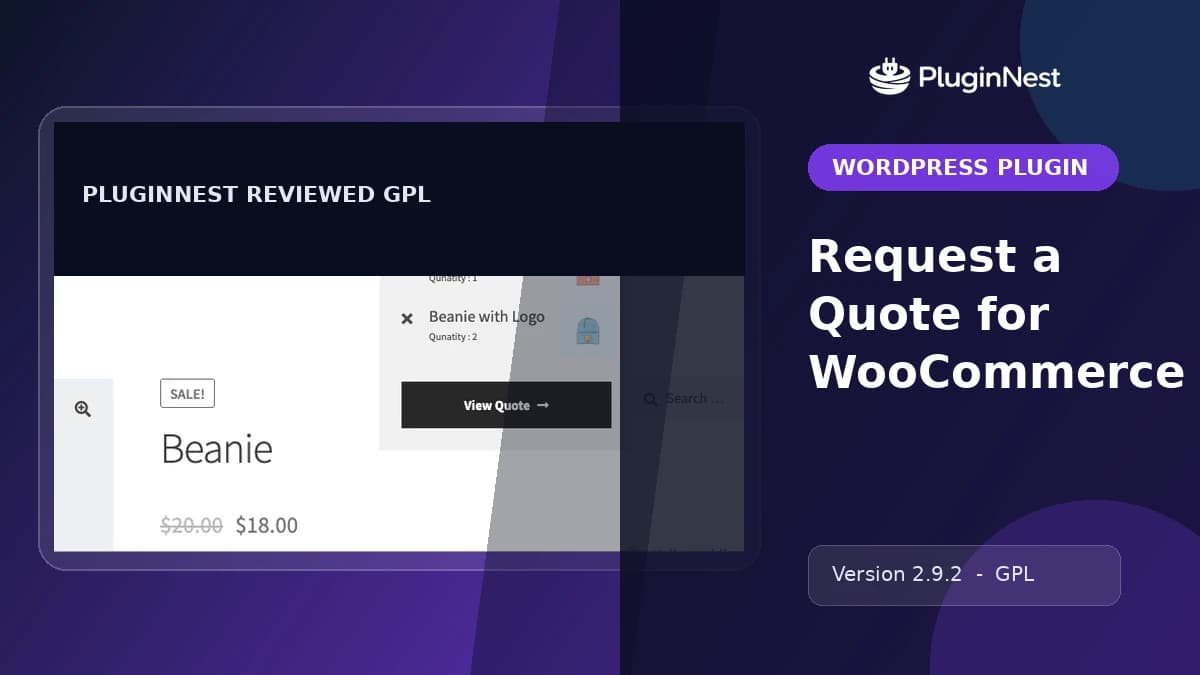 Request a Quote for WooCommerce product cover