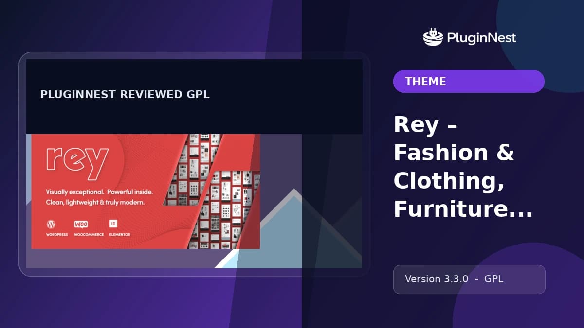 Rey – Fashion & Clothing, Furniture WordPress Theme product cover