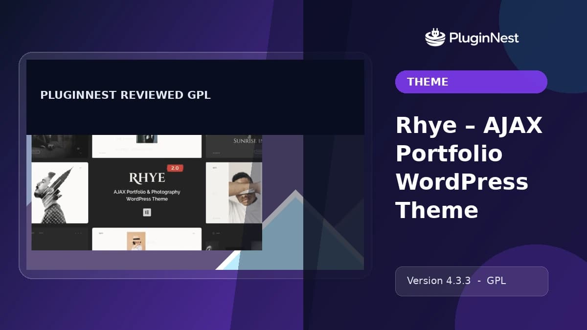 Rhye – AJAX Portfolio WordPress Theme product cover
