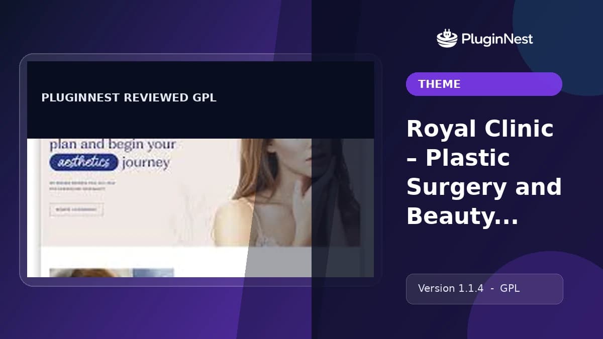 Royal Clinic – Plastic Surgery and Beauty Clinic WordPress Theme product cover