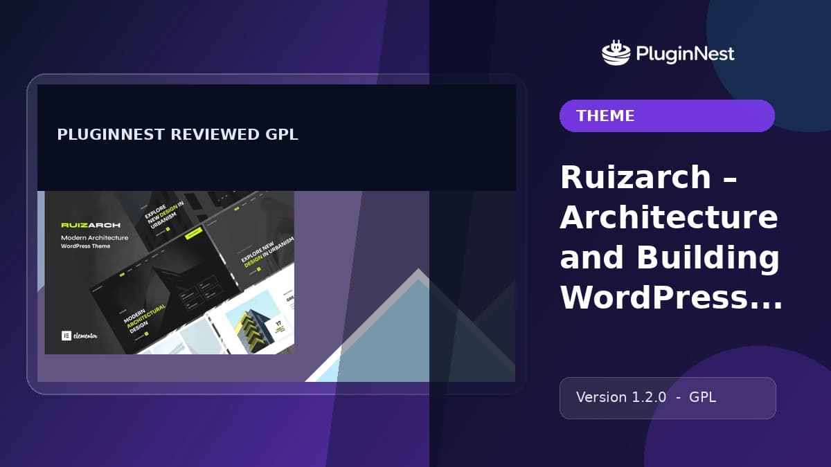 Ruizarch – Architecture and Building WordPress Theme product cover