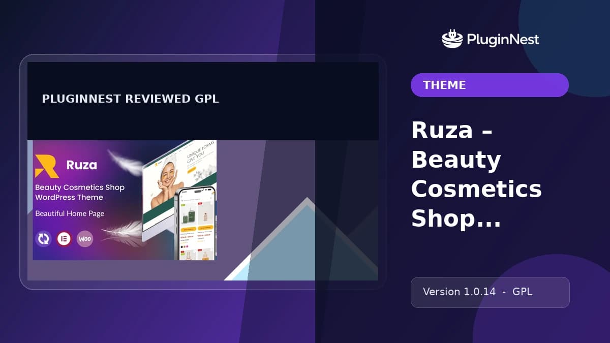 Ruza – Beauty Cosmetics Shop WordPress Theme product cover