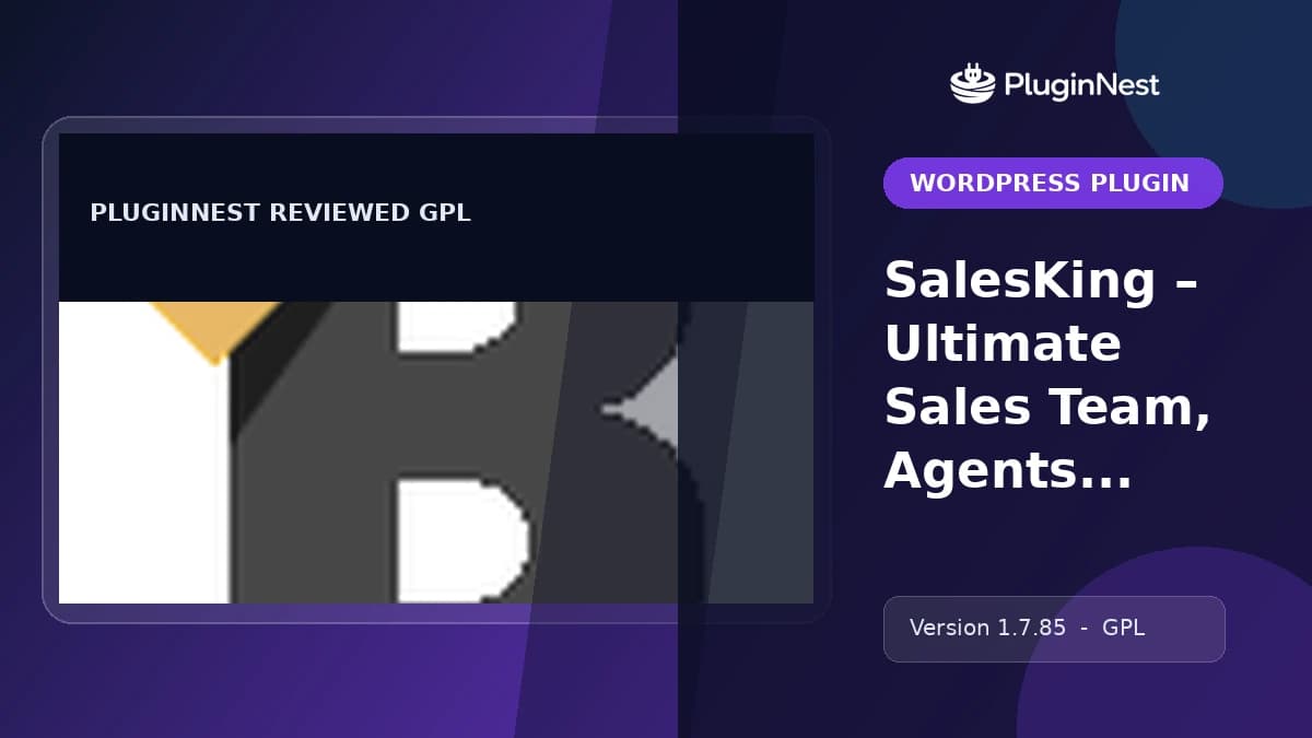 SalesKing – Ultimate Sales Team, Agents & Reps Plugin for WooCommerce product cover