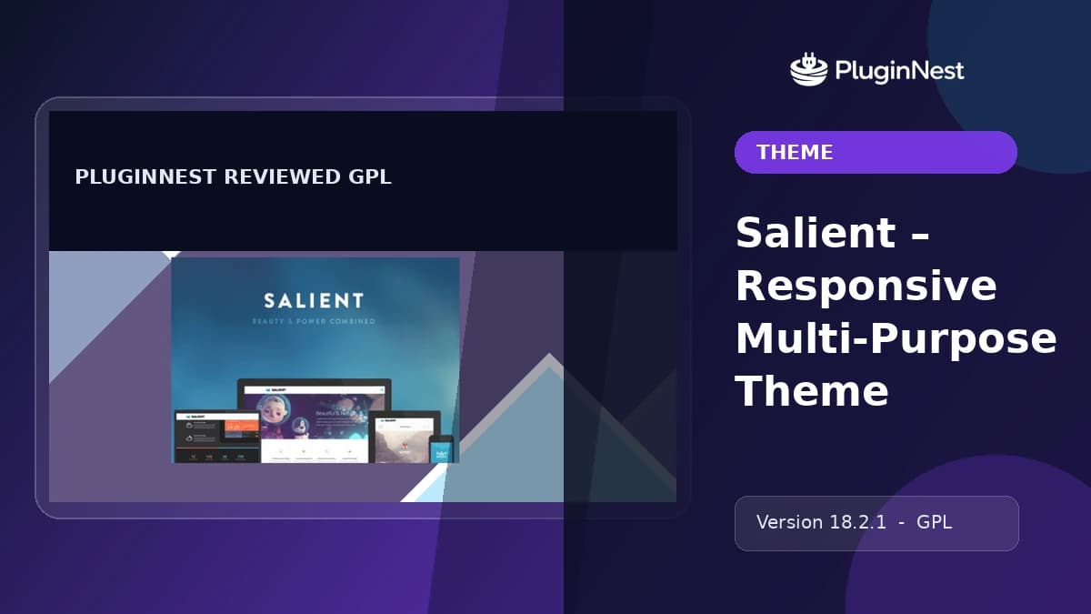 Salient – Responsive Multi-Purpose Theme product cover