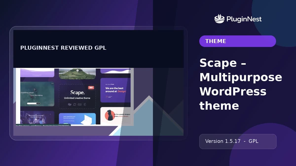 Scape – Multipurpose WordPress theme product cover