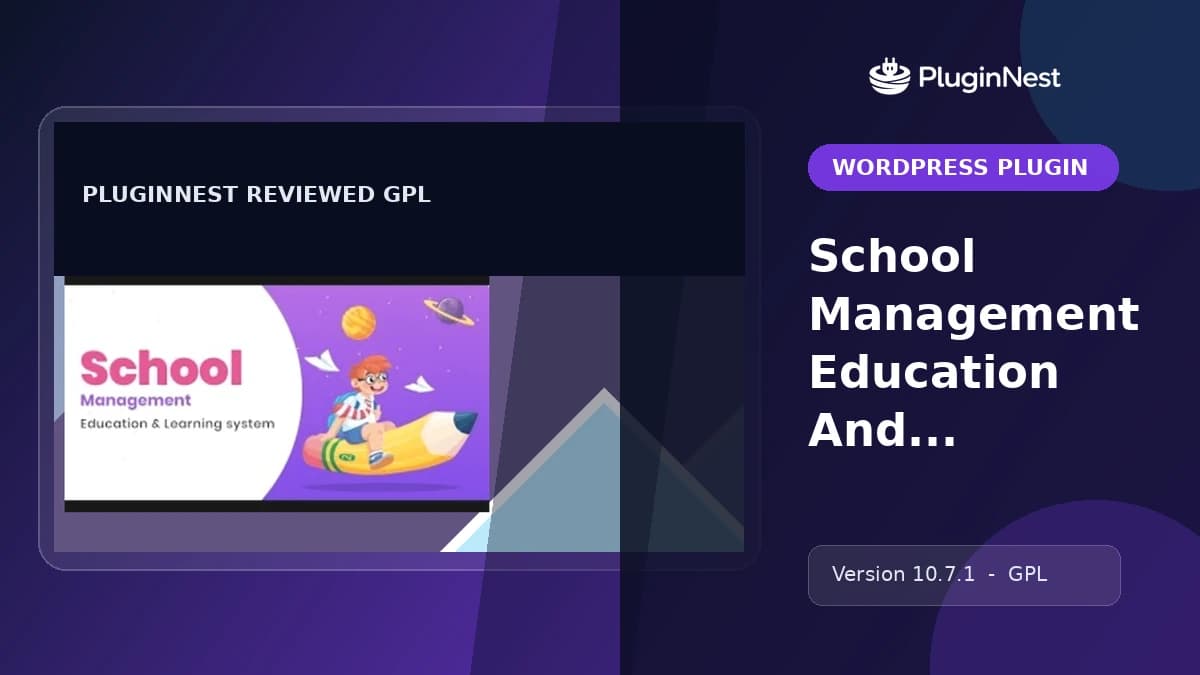 School Management Education And Learning product cover