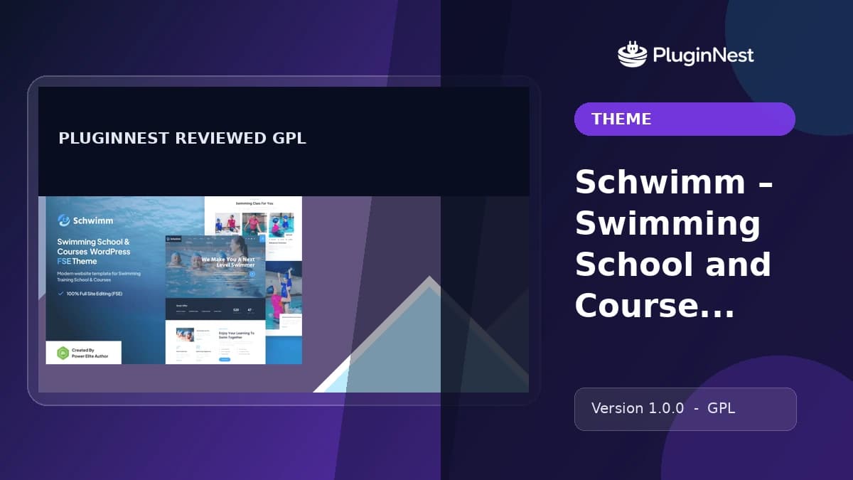 Schwimm – Swimming School and Course WordPress Theme product cover