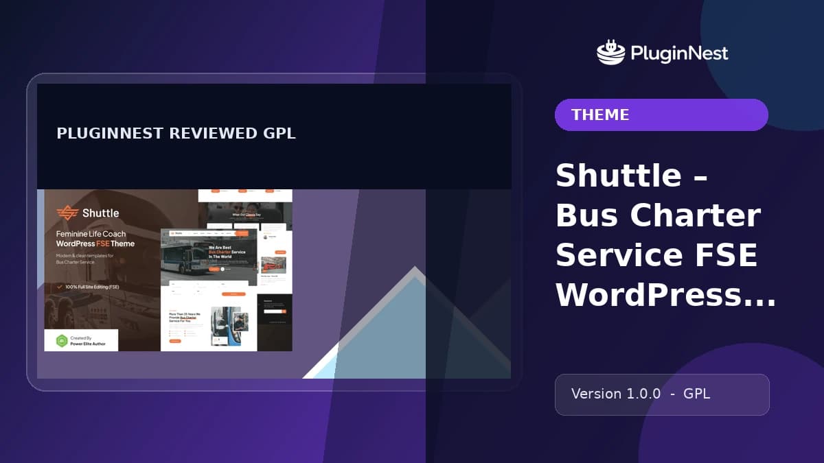 Shuttle – Bus Charter Service FSE WordPress Theme product cover