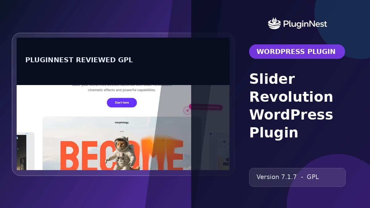 Slider Revolution WordPress Plugin product cover