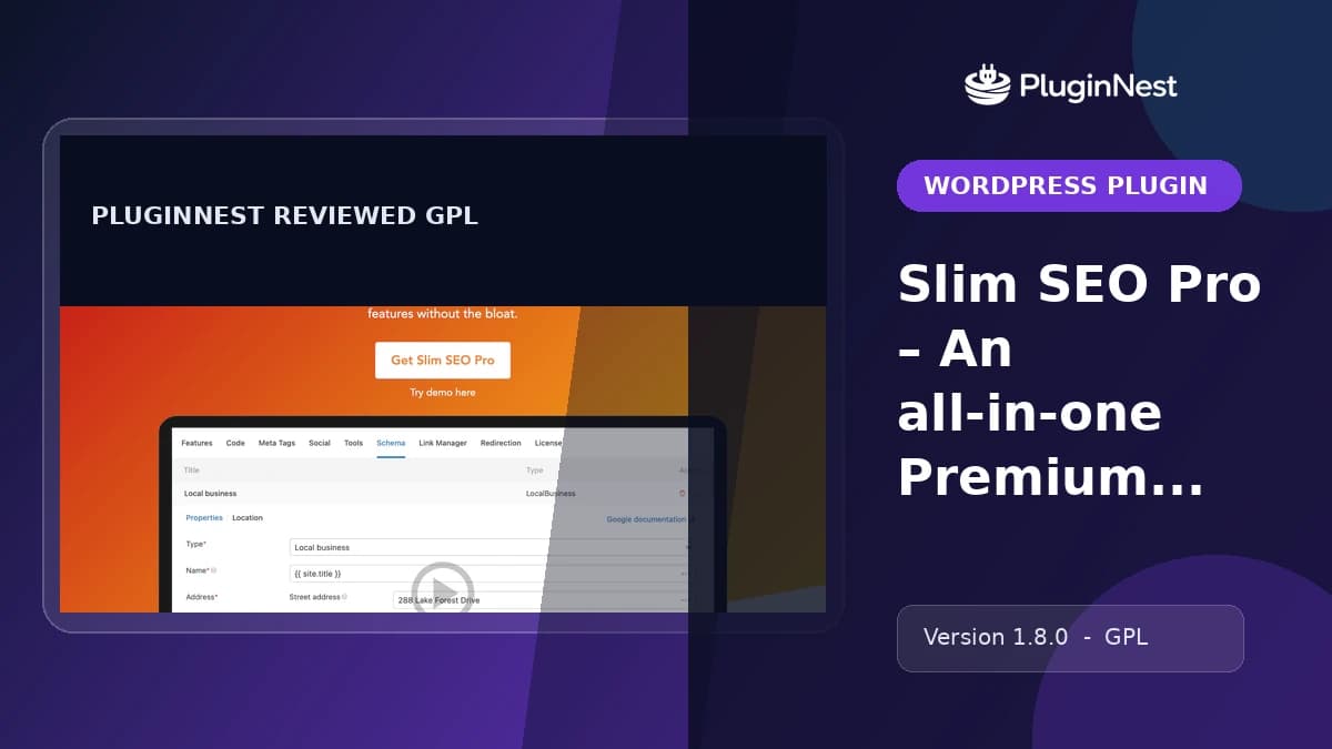 Slim SEO Pro – An all-in-one Premium SEO plugin for WordPress product cover
