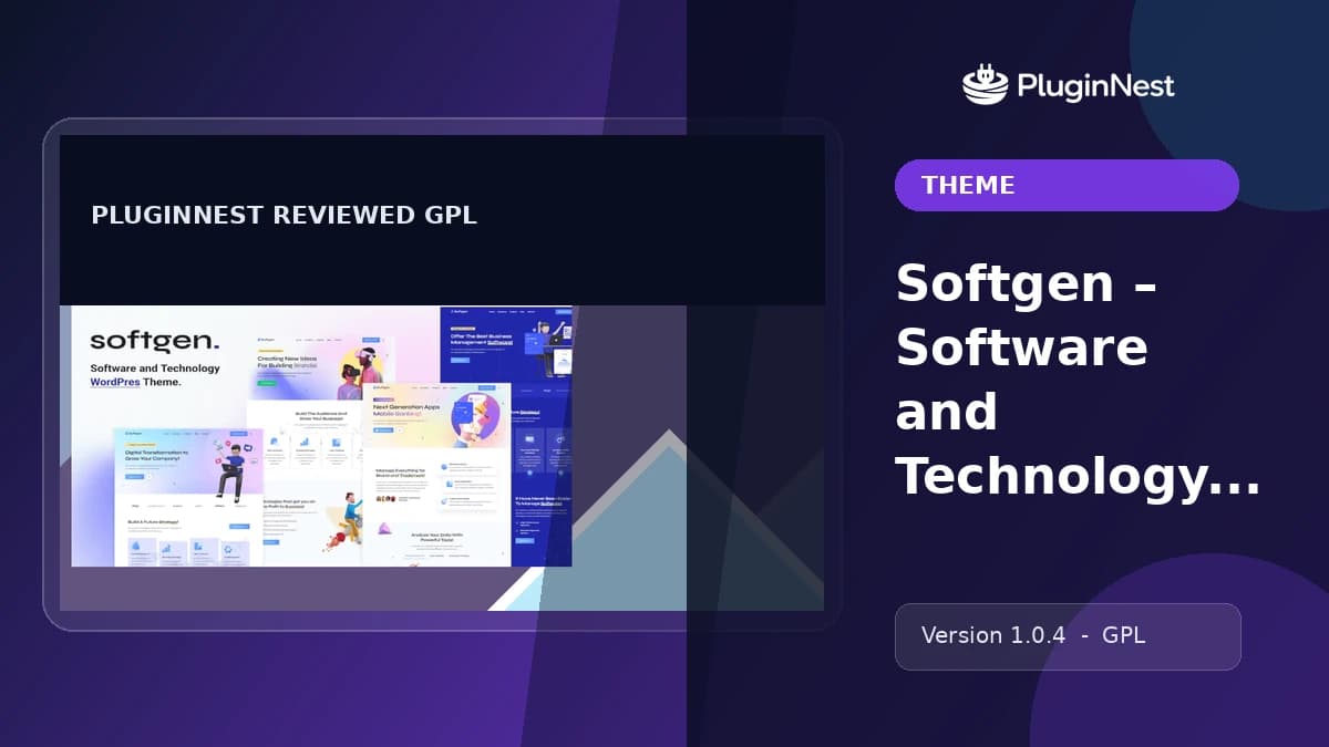 Softgen – Software and Technology WordPress Theme product cover