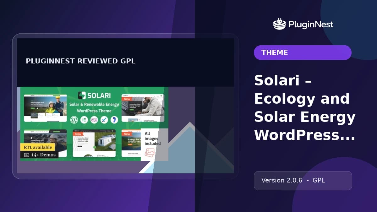 Solari – Ecology and Solar Energy WordPress Theme product cover