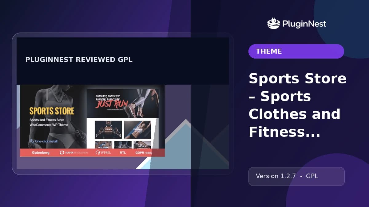 Sports Store – Sports Clothes and Fitness Equipment Store WP Theme product cover