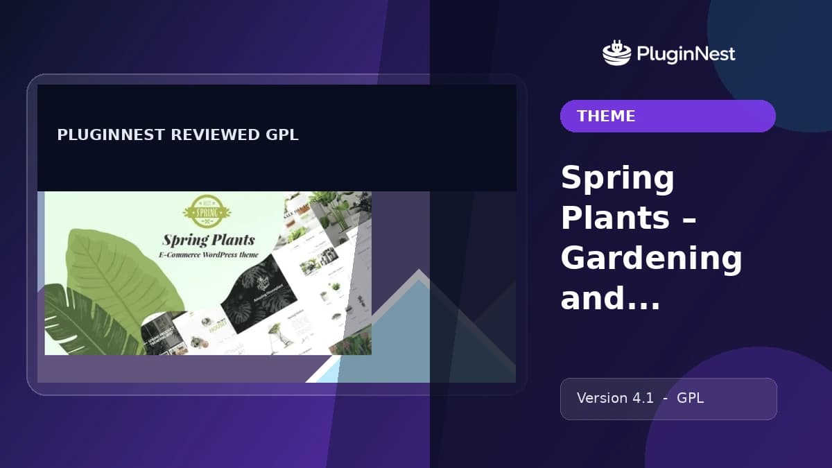 Spring Plants – Gardening and Houseplants WordPress Theme product cover