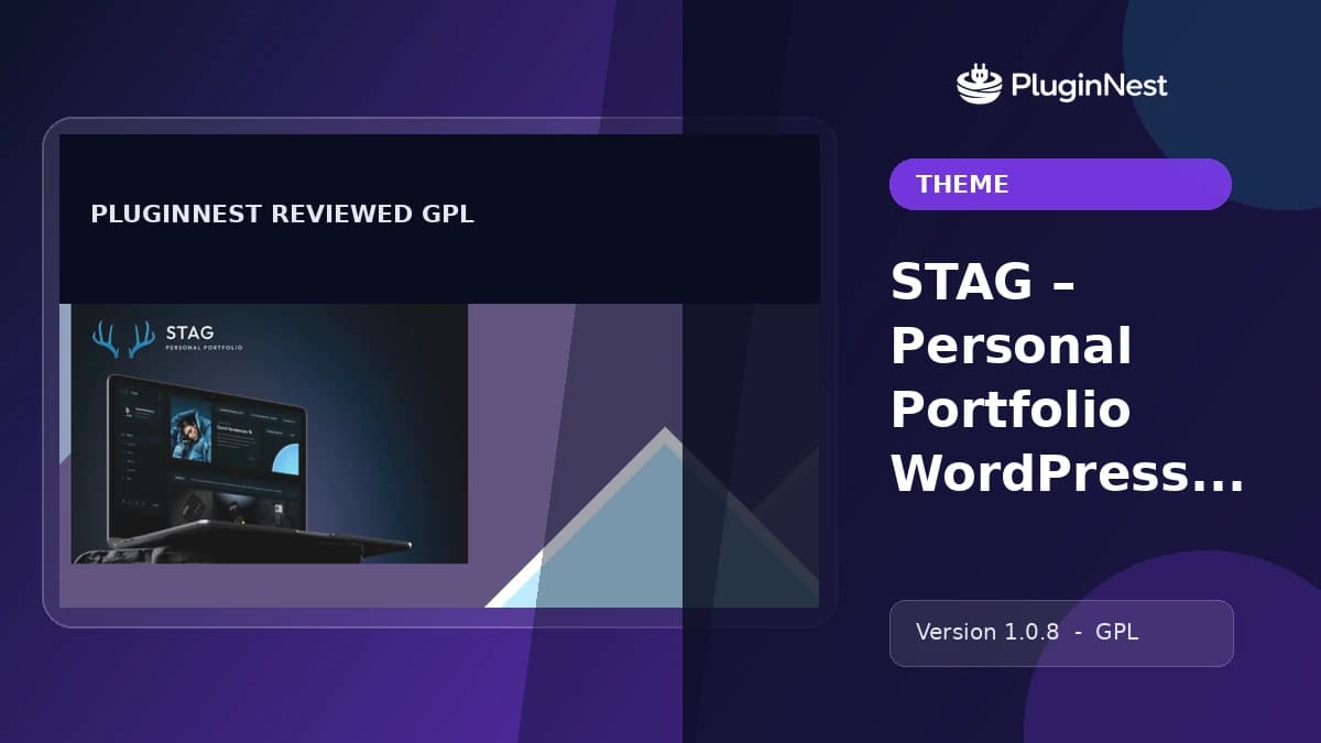STAG – Personal Portfolio WordPress Theme product cover