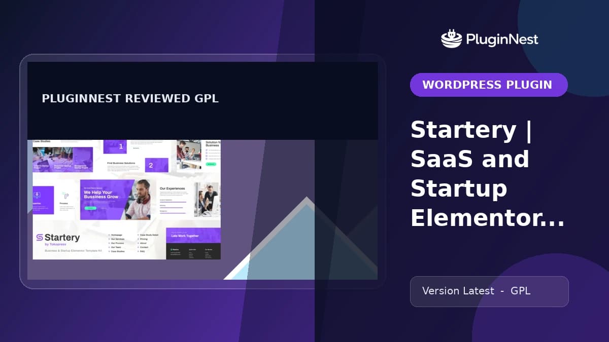 Startery | SaaS and Startup Elementor Template Kit product cover