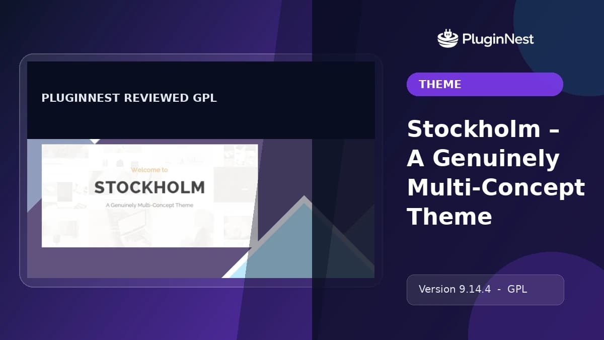 Stockholm – A Genuinely Multi-Concept Theme product cover