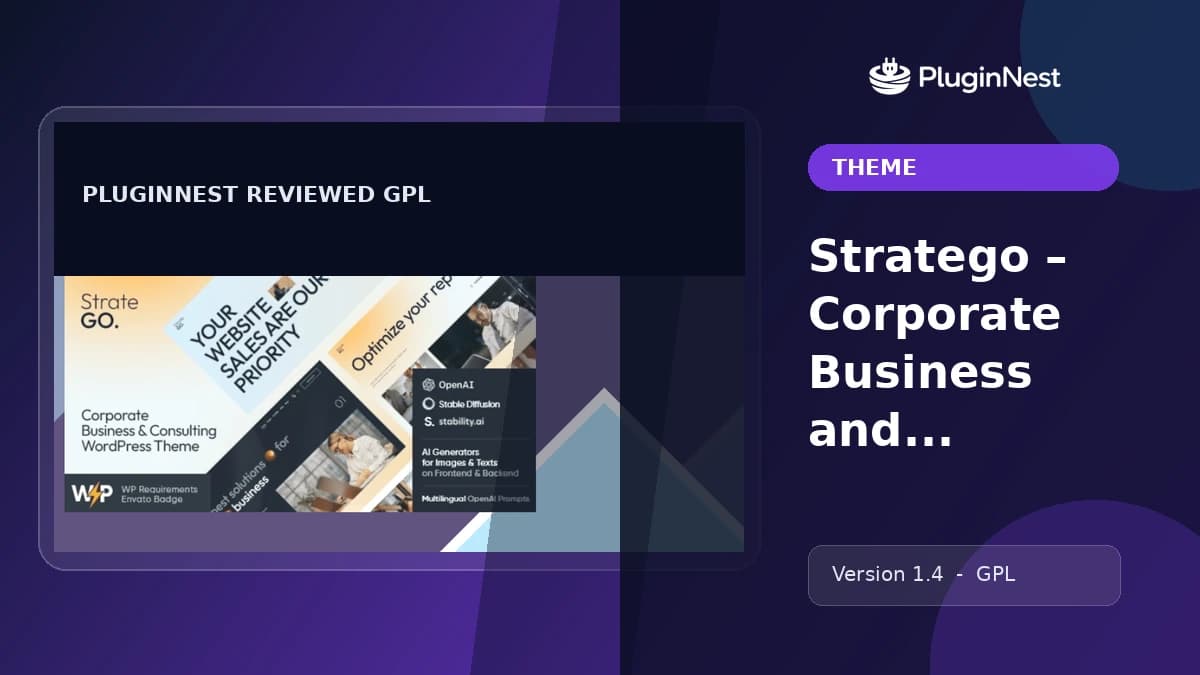 Stratego – Corporate Business and Consulting WordPress Theme product cover