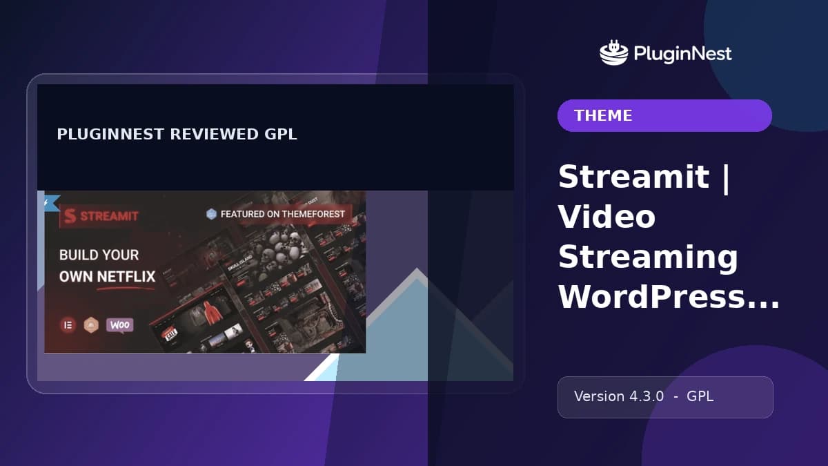 Streamit | Video Streaming WordPress Theme + RTL product cover