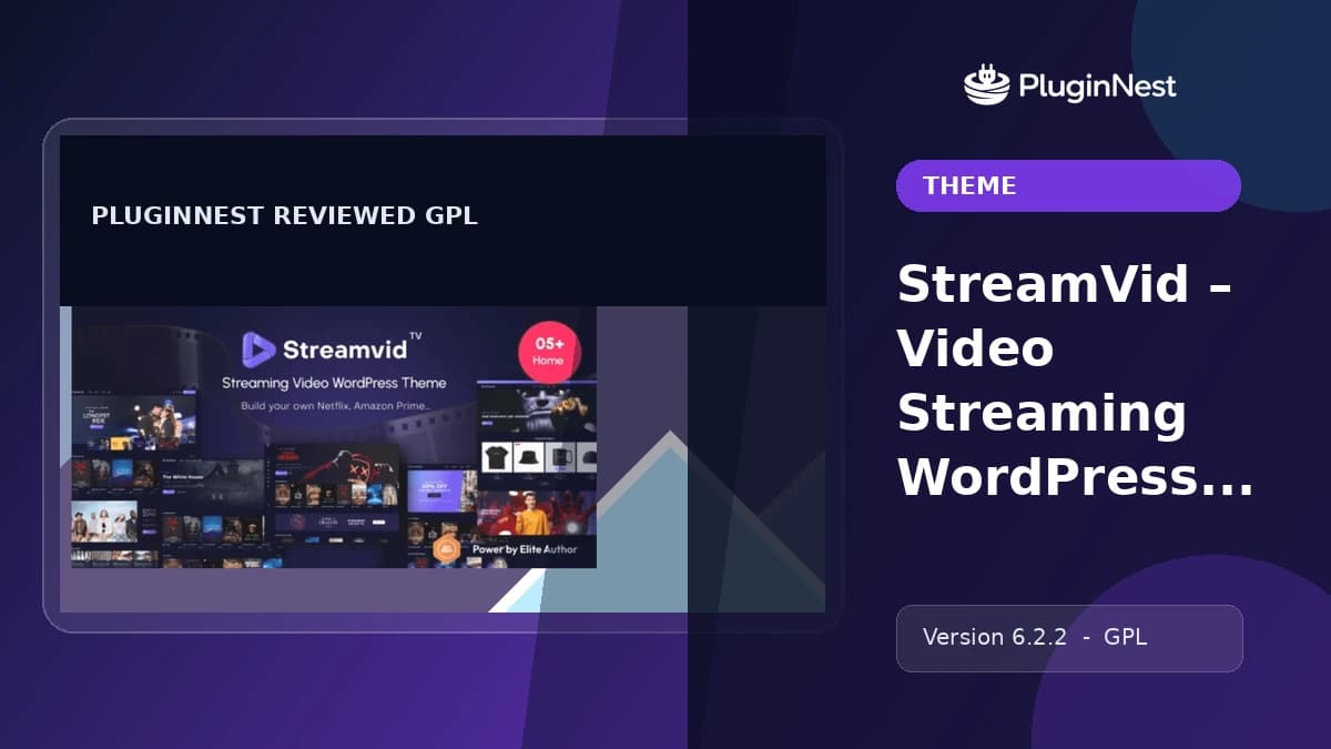 StreamVid – Video Streaming WordPress Theme product cover