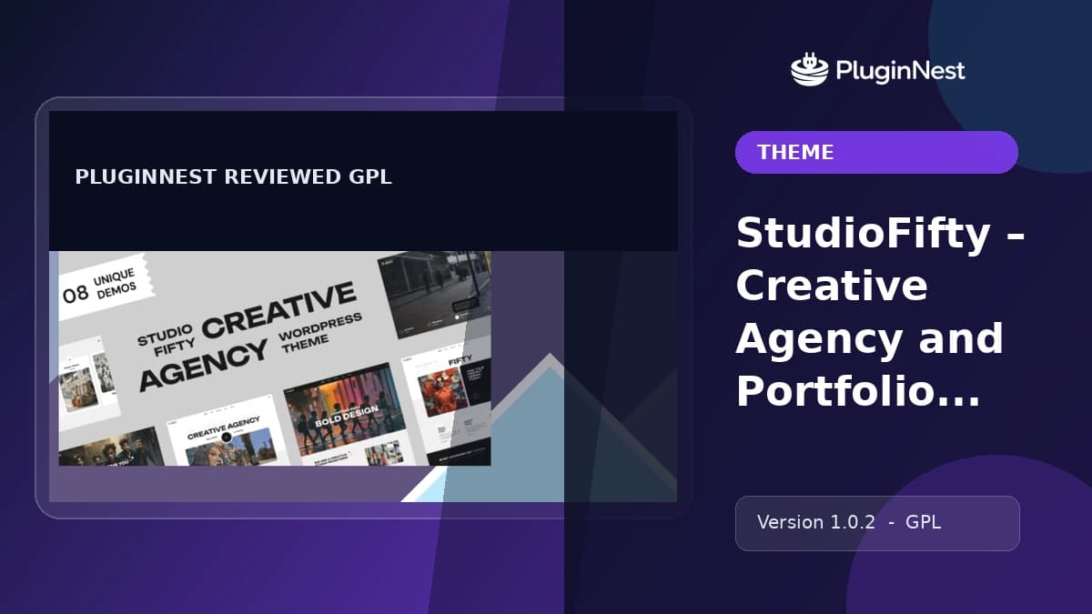 StudioFifty – Creative Agency and Portfolio WordPress Theme product cover