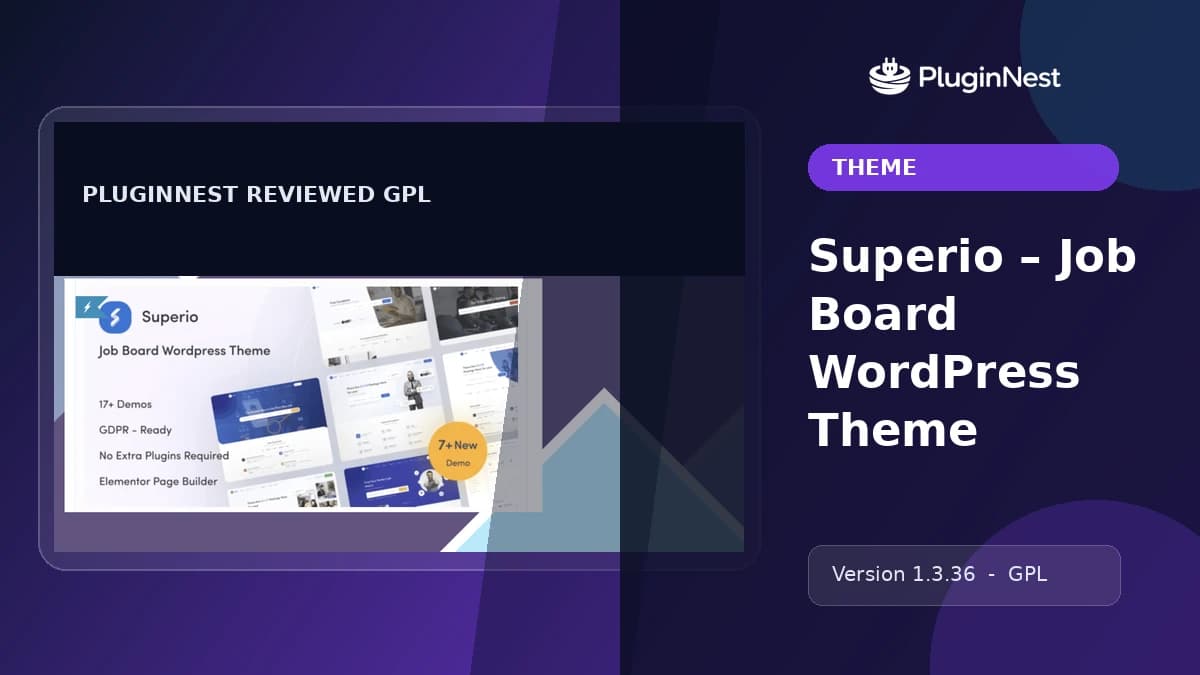 Superio – Job Board WordPress Theme product cover