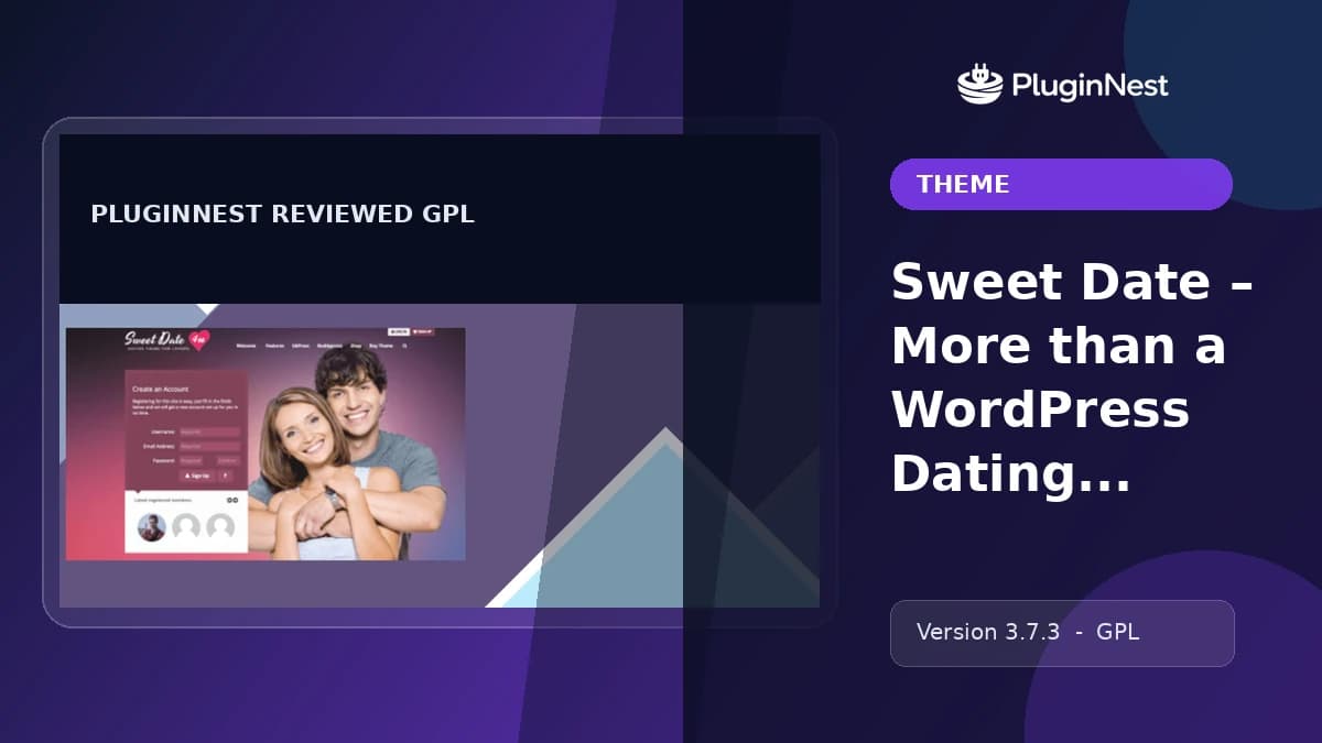 Sweet Date – More than a WordPress Dating Theme product cover