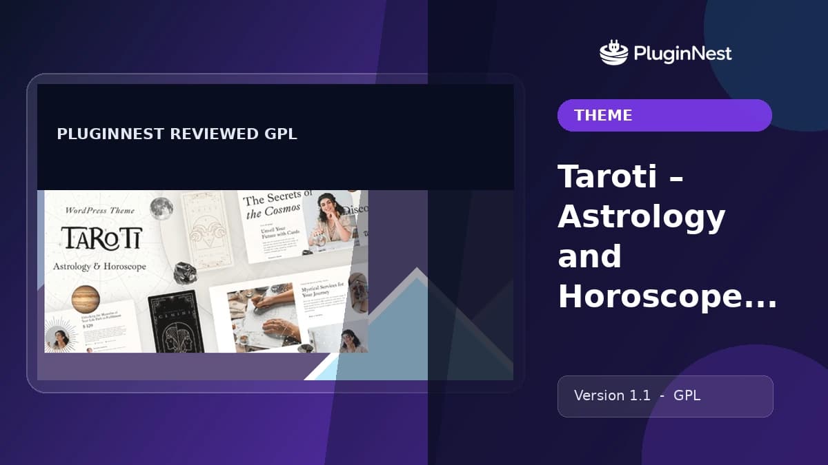 Taroti – Astrology and Horoscope WordPress Theme product cover